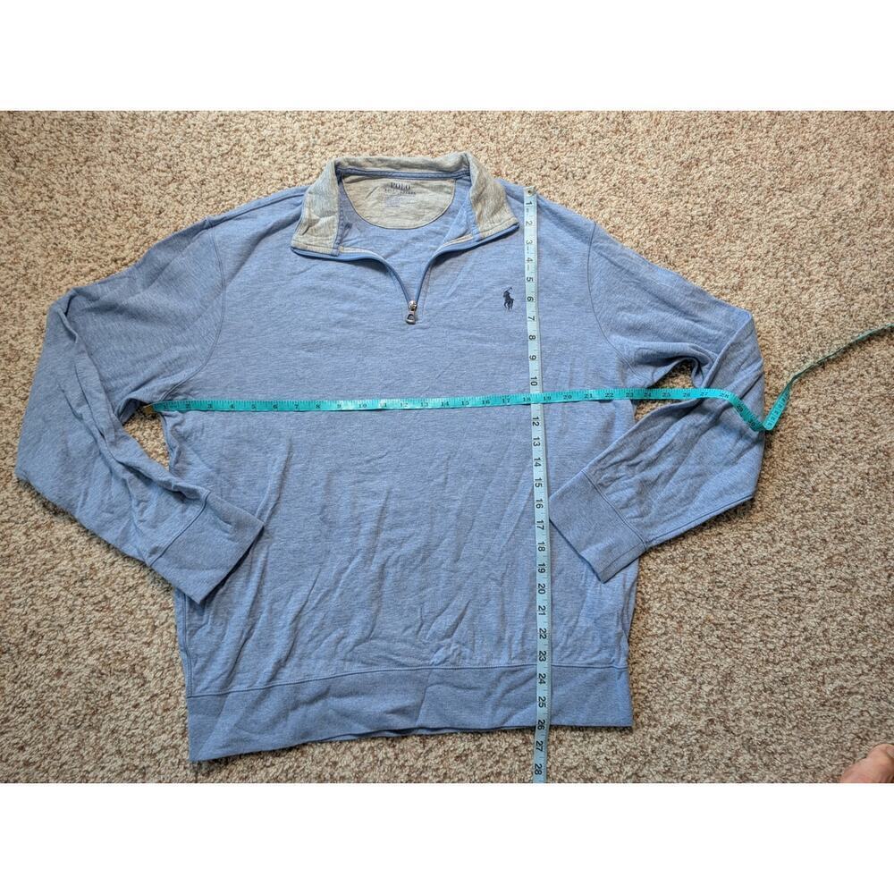 POLO Ralph Lauren 1/4 zip Men's Hoodie/Sweatshirt Performance cotton knit ; LG - Picture 4 of 9